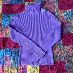 Vintage ribbed purple turtleneck